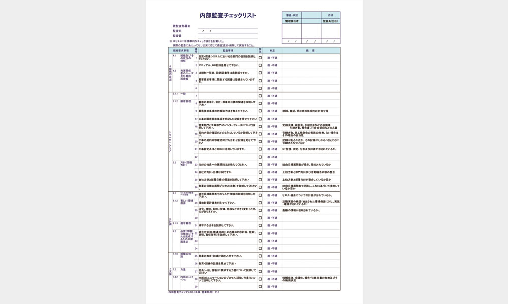 [各ページは裁断されてます] 内部監査実務全書 基準・マニュアル・チェックリスト ISO9001内部監査のチェックリストサンプルを無料で公開します